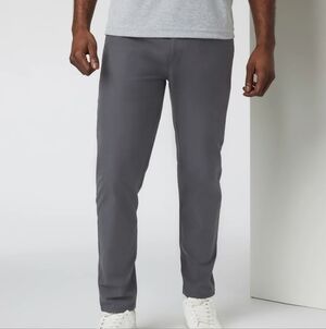 Vuori Men's Charcoal Meta Chino Athletic Slim Fit Pants Size 38